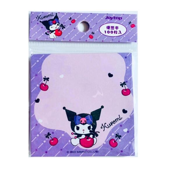 Sanrio Other - Sanrio Kuromi Memo Pad, 3” Kawaii Notepad, Purple With Cherries LAST ONE